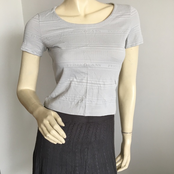 Lapis Gray knit midi skirt with stretchy waistband - Picture 8 of 8